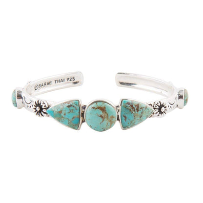 Barse Turquoise and Sterling Silver Cuff Bracelet