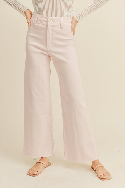 Straight Leg Wide Denim Pants