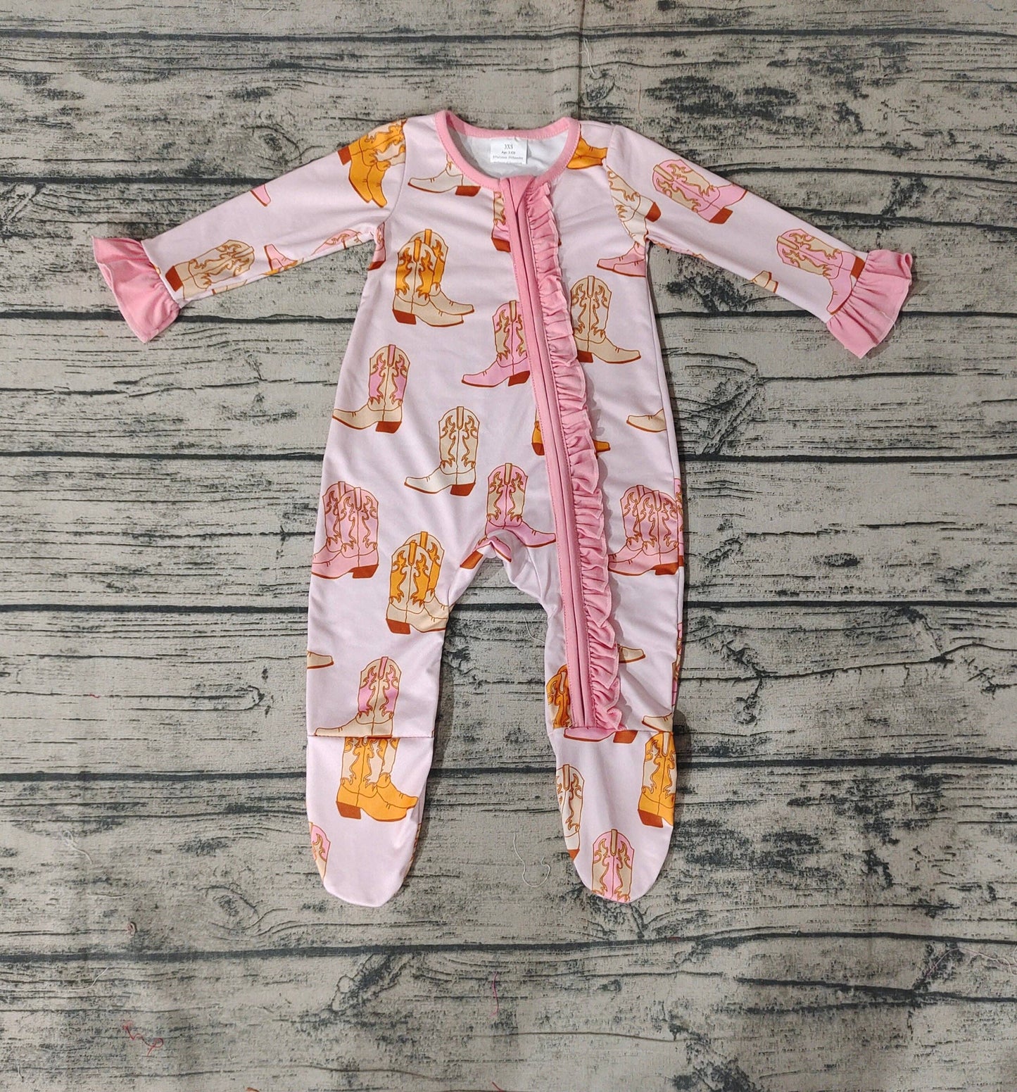 Pink Boots Baby Pajamas