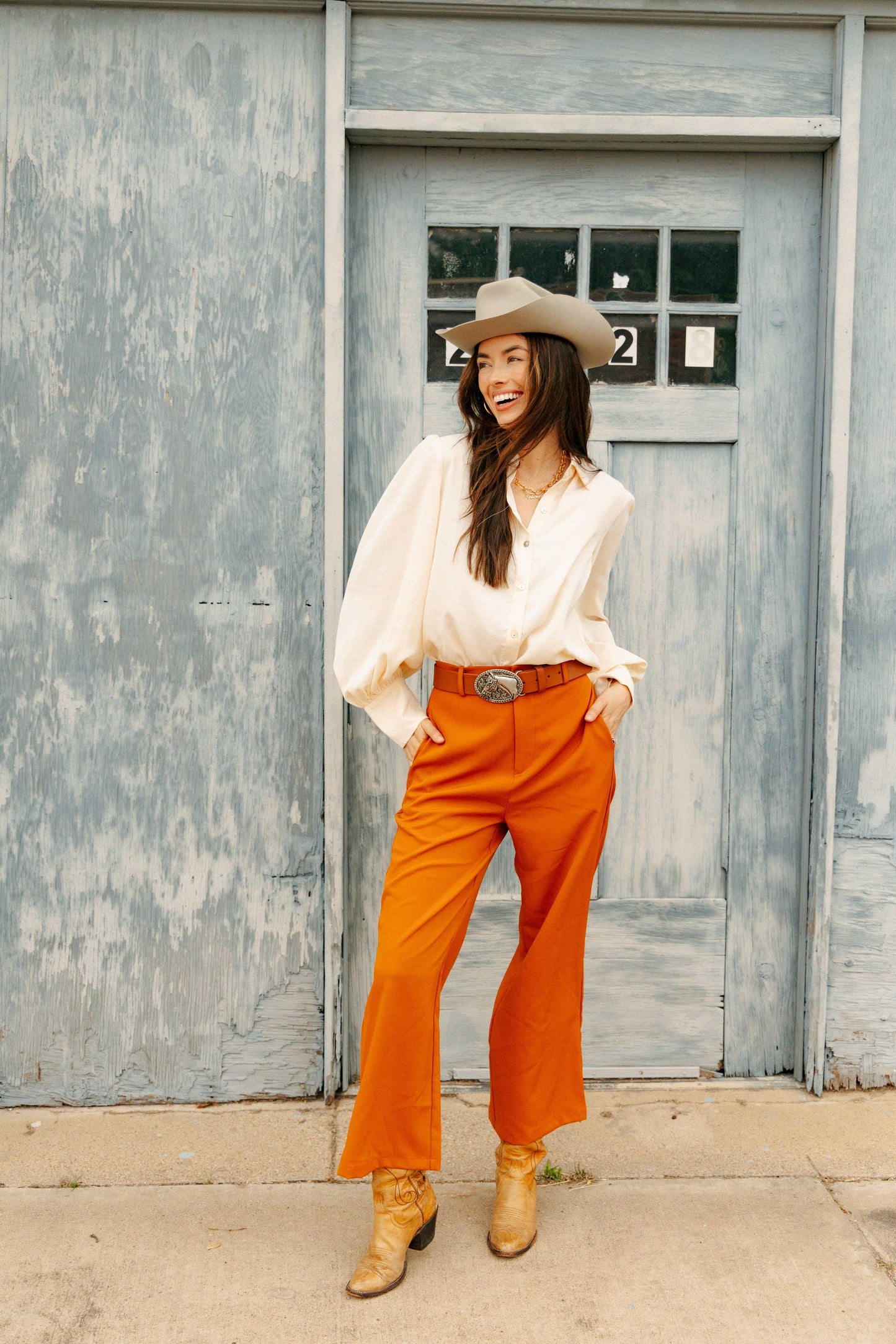 Ivory Button Up Blouse