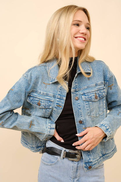 Boots Stitch Denim Trucker Jacket