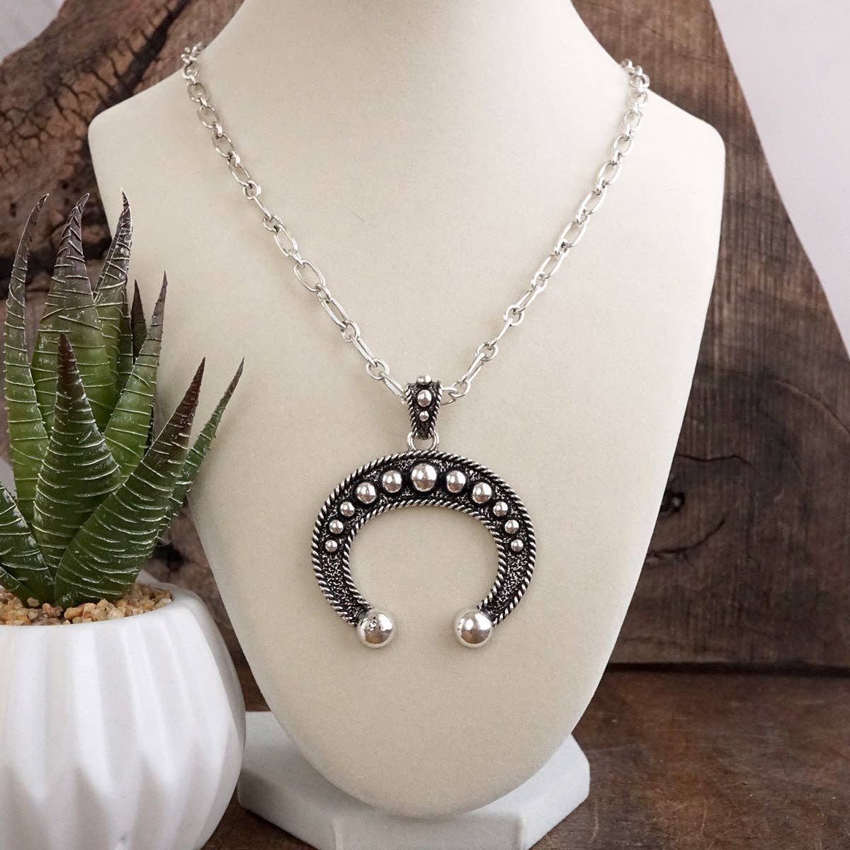 PennyLine Inc. Desert Bloom – Western Squash Blossom Pendant Necklace