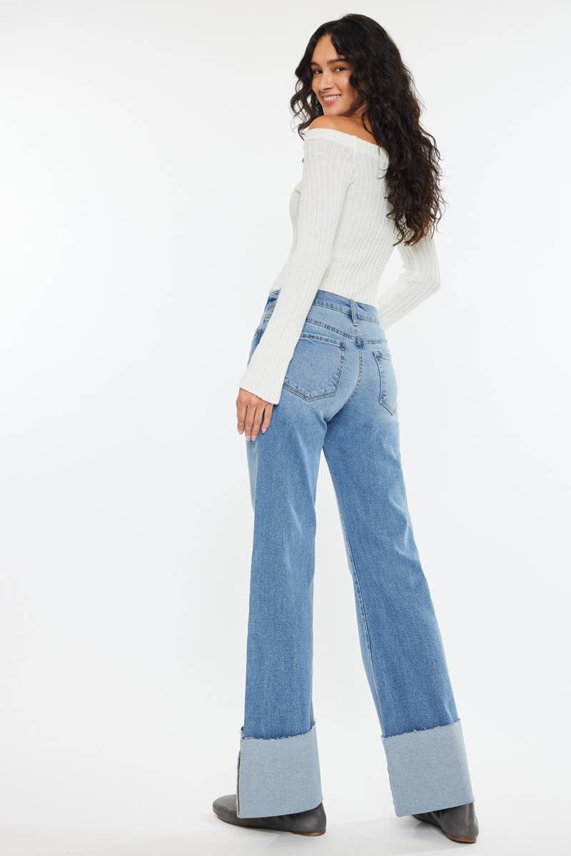 KanCan Emma Mid Rise Wide Flare Jeans