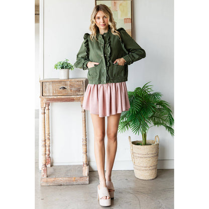 Ruffle Detail Jacket