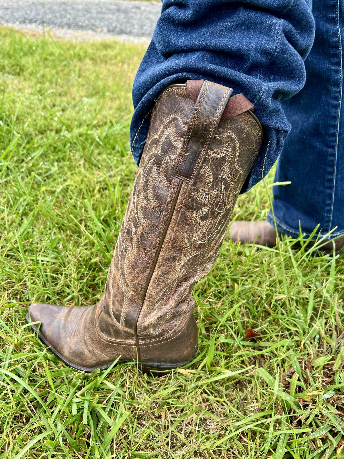 Leather Boot Snap Strap Wallet