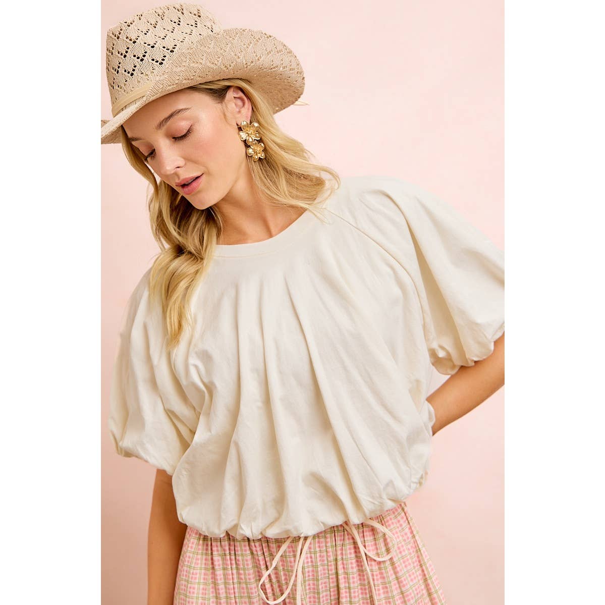 Bubble Sleeve Top