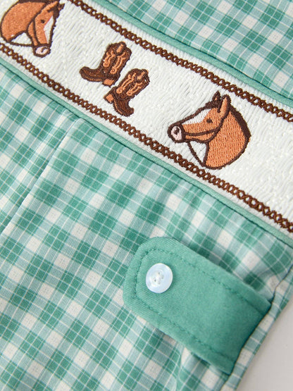 Boy's Western Plaid Horse JonJons