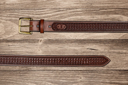 Texas Saddlery Western Chocolate Spider Belt