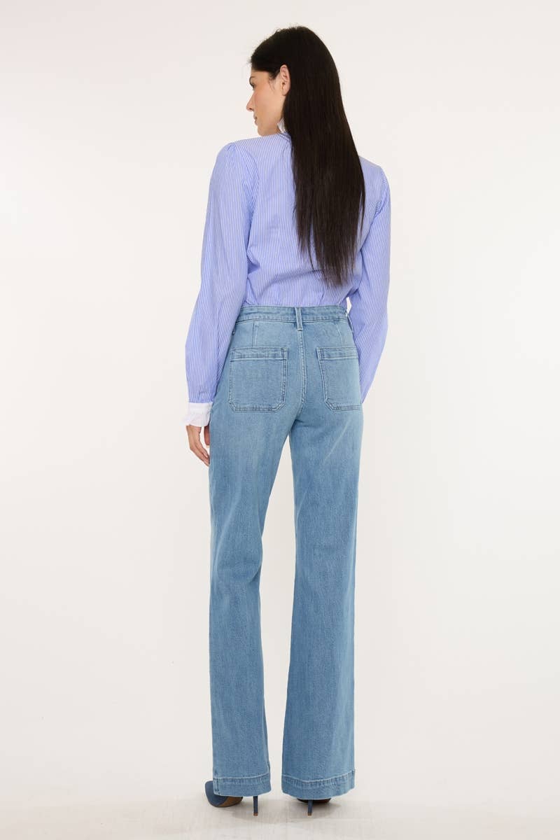 Prima High Rise Flare Trouser Style Jean