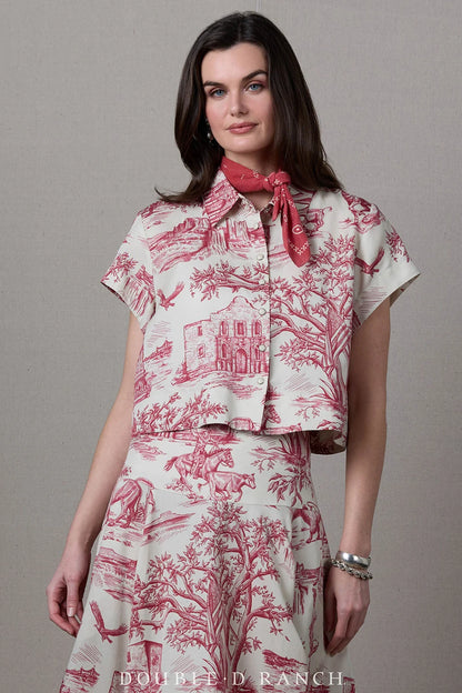 Double D Ranch America The Beautiful Toile Top