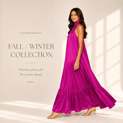 Vivienne Satin Halter Maxi Dress