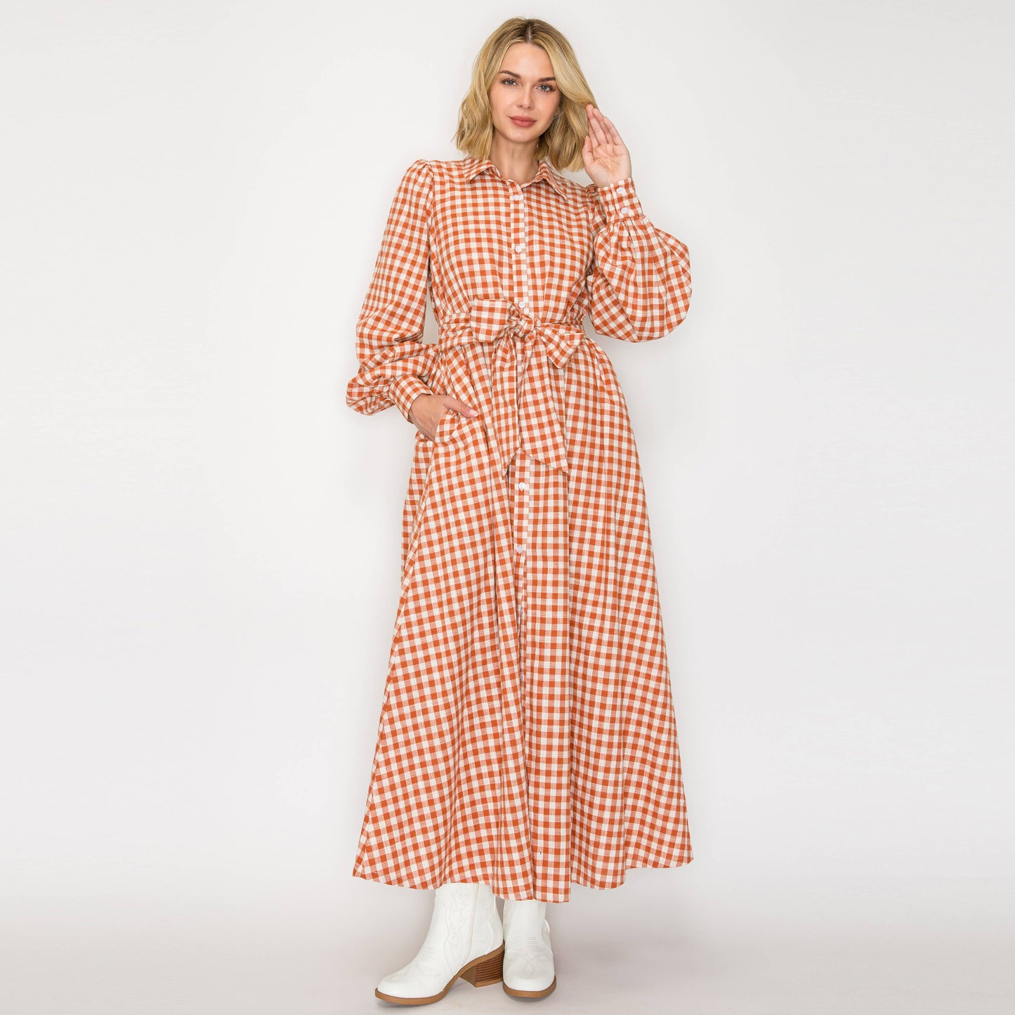 Daydream Gingham Maxi Dress