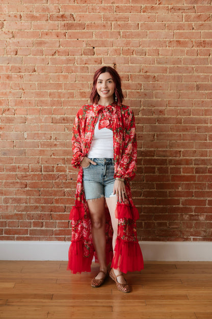 Red Rose Kimono