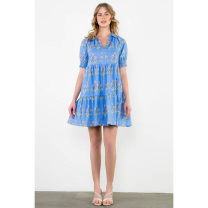 Puff Sleeve Floral Dress