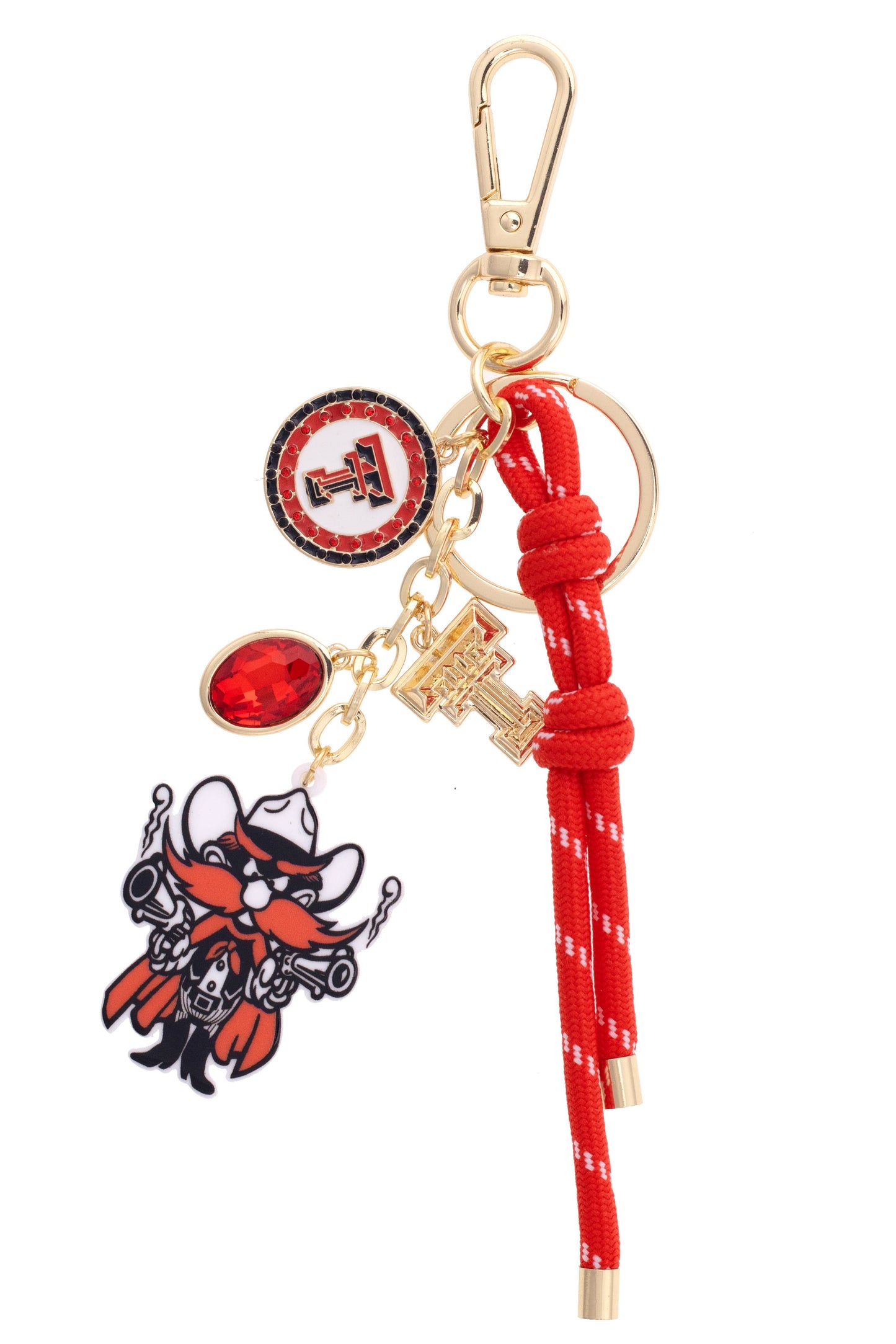 Canvas Style Texas Tech Red Raiders Cluster Bag Charm