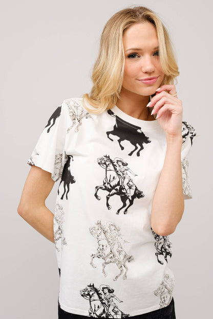 Cowgirl Graphic Cotton Jersey T-Shirt
