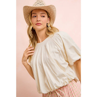 Bubble Sleeve Top