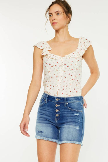 KanCan Jasmine Mid Rise Shorts