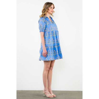 Puff Sleeve Floral Dress