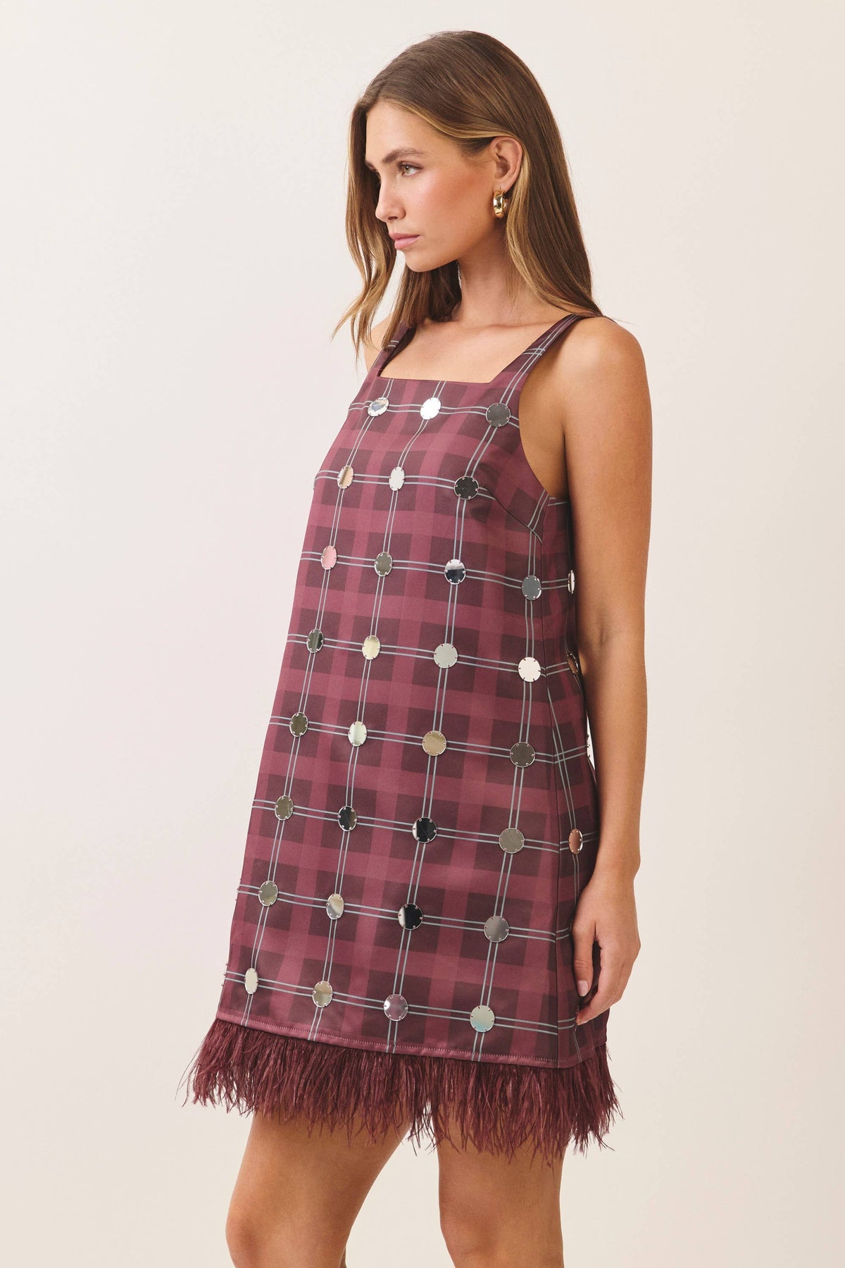 TCEC Plaid Mirror Detail Dress