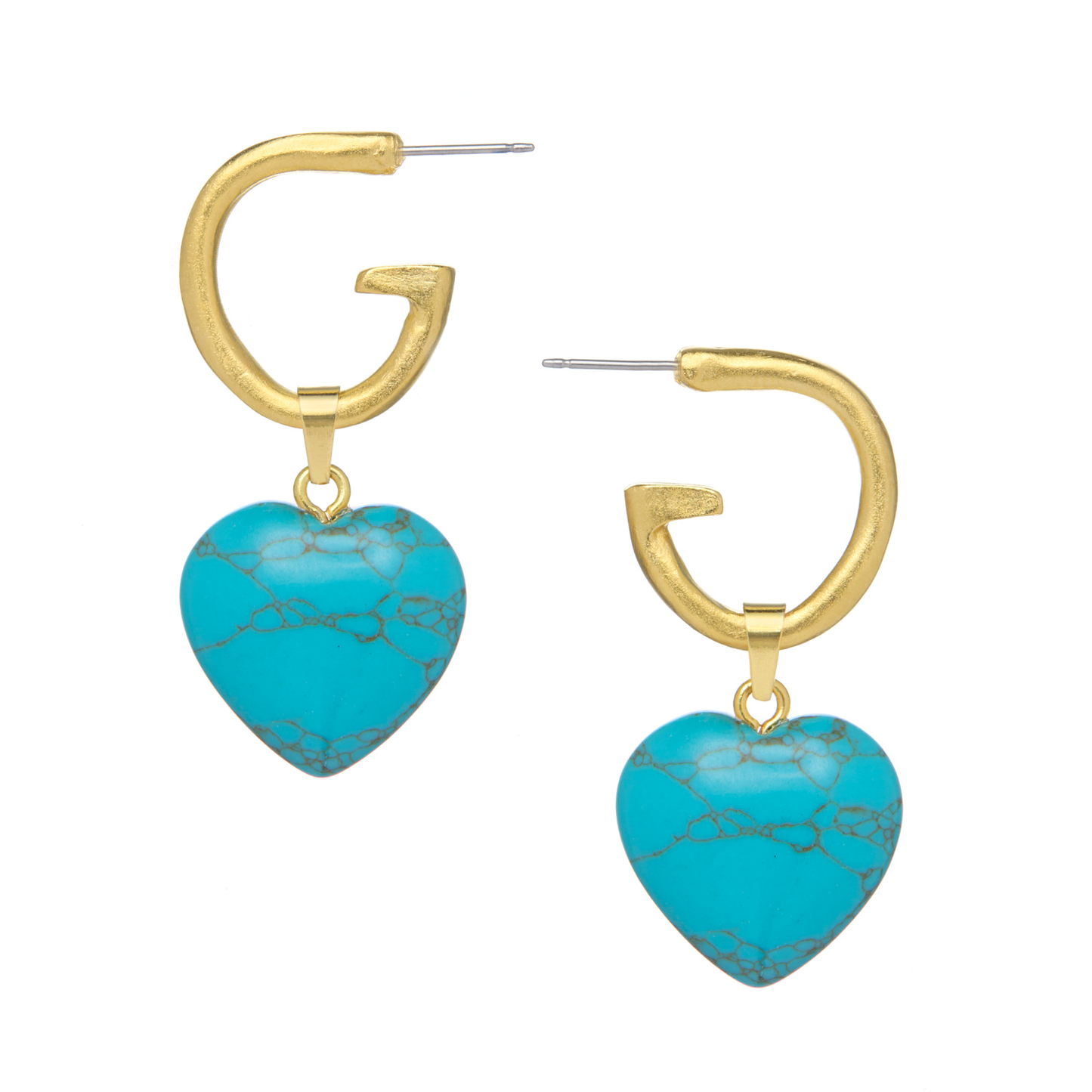 Susan Shaw Gigi Heart Earrings