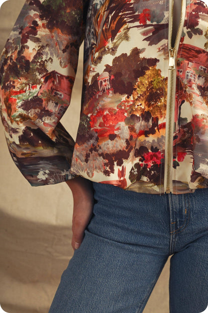 Cottage Garden Bubble Bomber Jacket