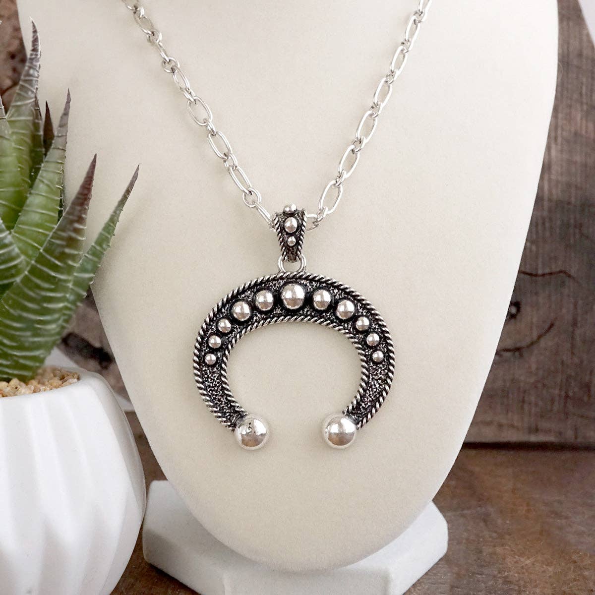 PennyLine Inc. Desert Bloom – Western Squash Blossom Pendant Necklace