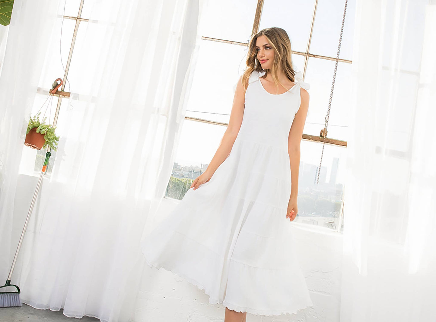 Tie Straps Maxi Dress