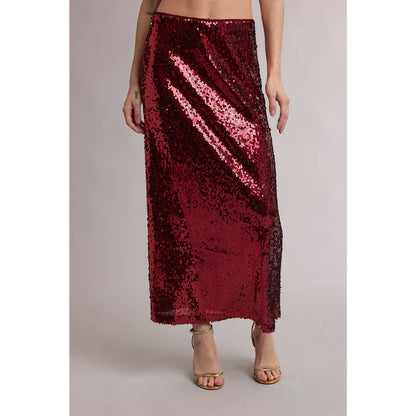 Holiday Sequin Maxi Skirt