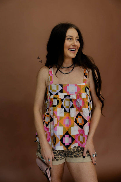Quilted Corral Blouse