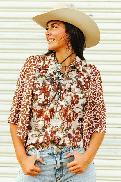 Cowboy Cheetah Blouse