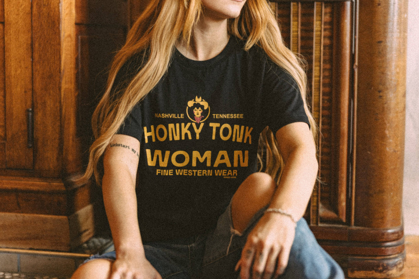 Black Honky Tonk Woman Tee