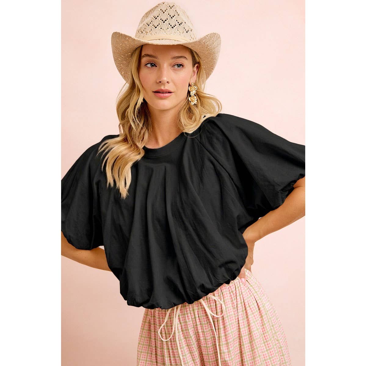 Bubble Sleeve Top