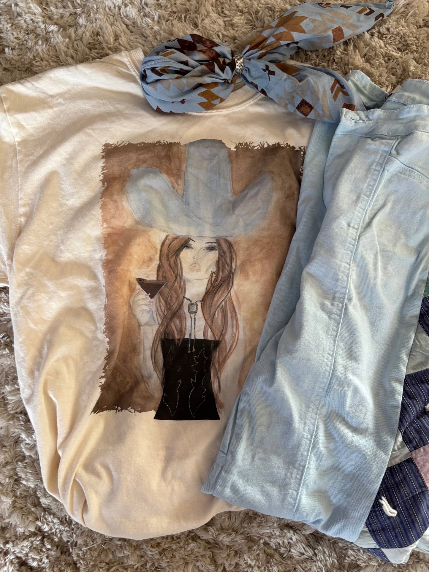 Martini Cowgirl Tee