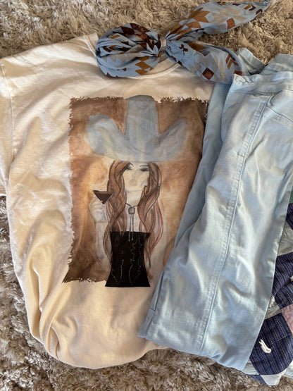 Martini Cowgirl Tee