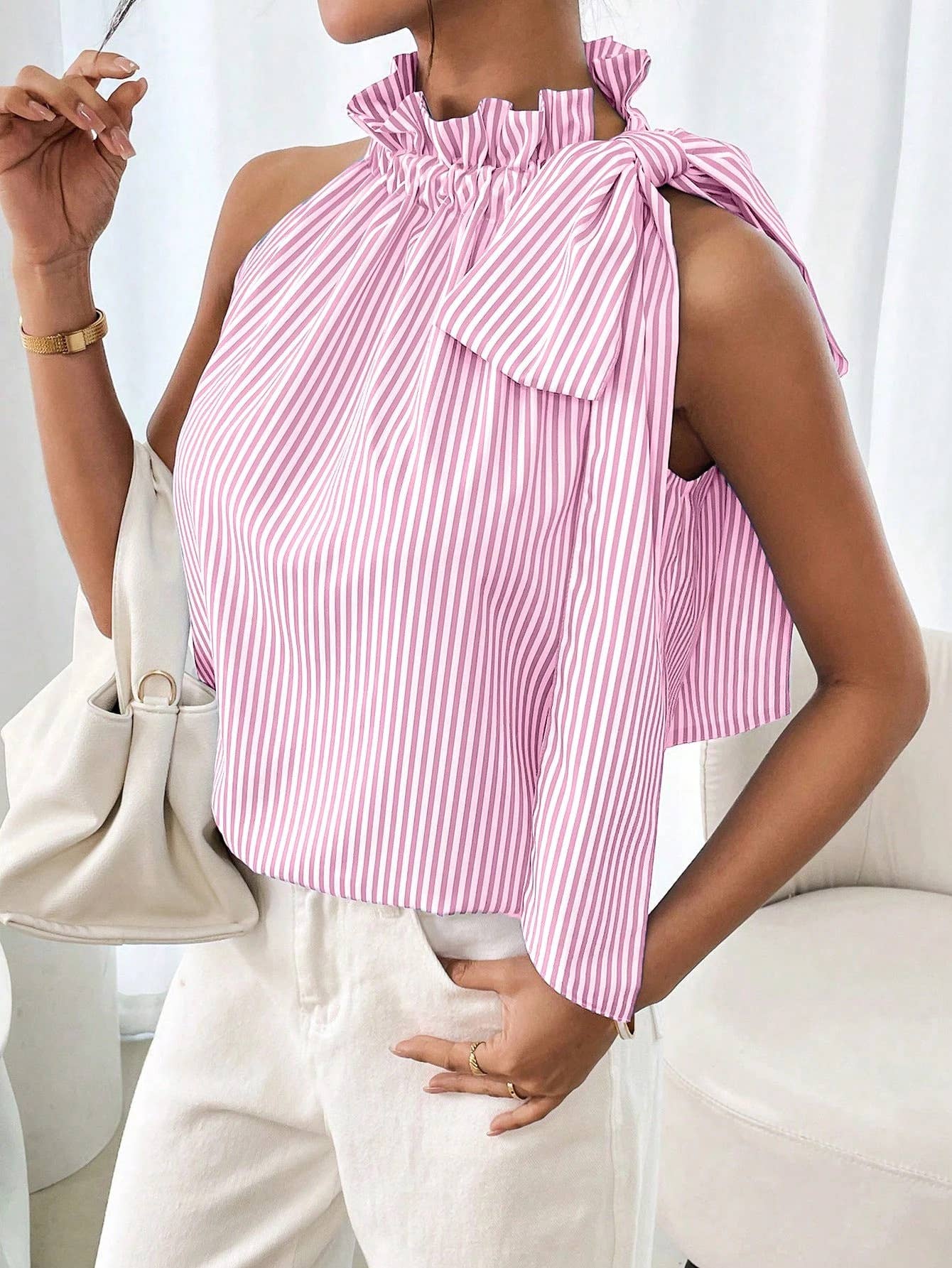 Striped Halter Top