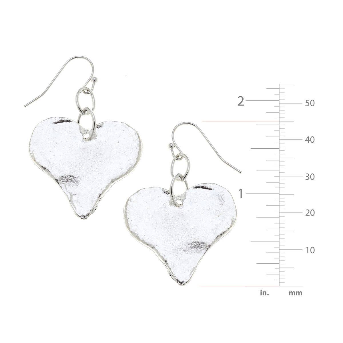 Susan Shaw Silver Heart Earrings