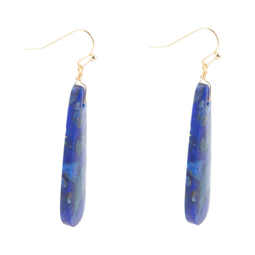 Barse Cobalt Blue Lapis Earrings