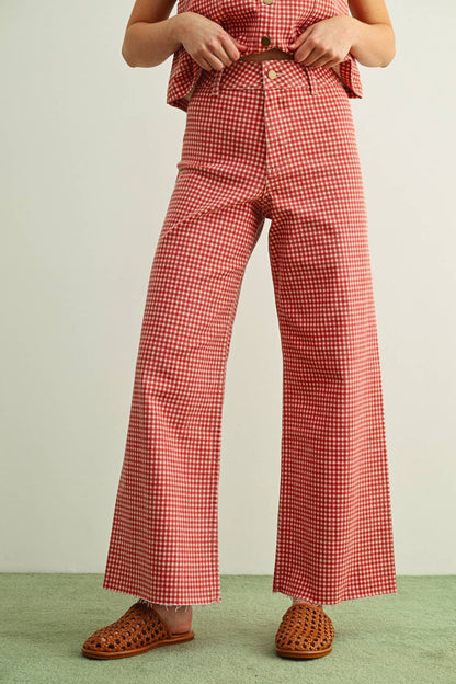 Miou Muse Red Gingham Pants