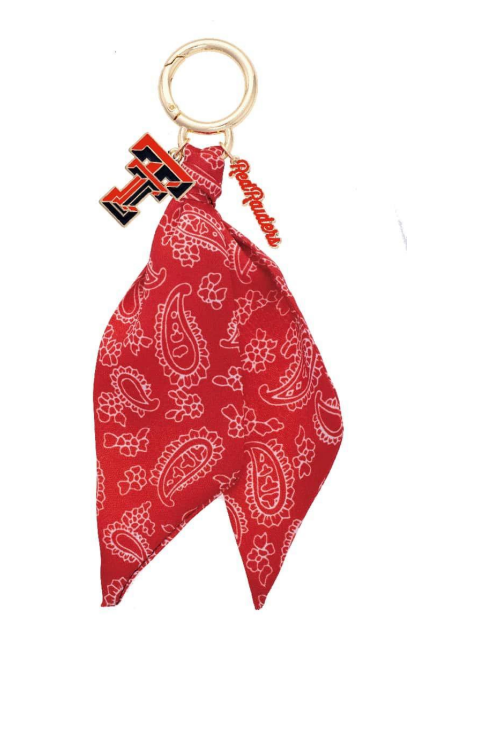 Canvas Style Texas Tech Red Raiders Logo Bandana Bag Charm