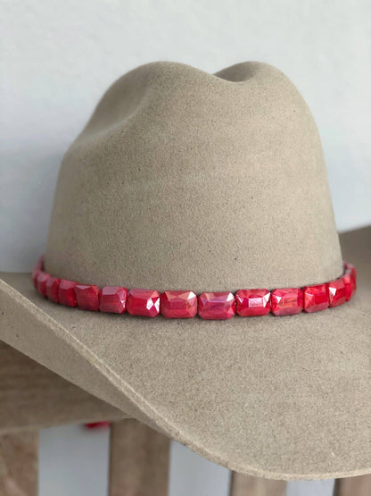 Faceted Cherry Hat Band
