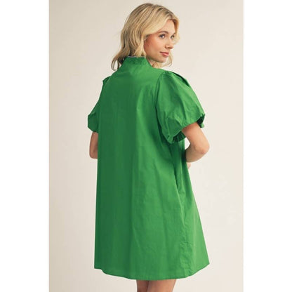 Baroque Floral Applique Solid Shift Dress