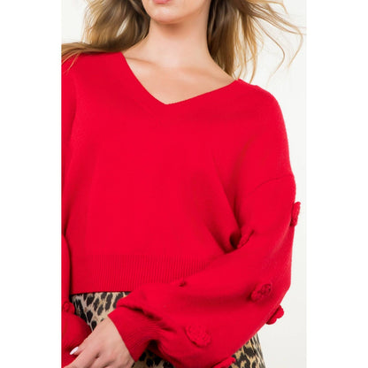 Flower Detail Knit Top
