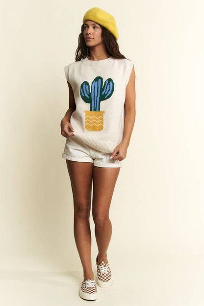 Cactus Sweater Vest