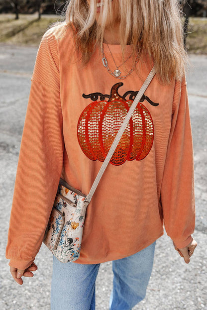 Pumpkin Corded Pullover