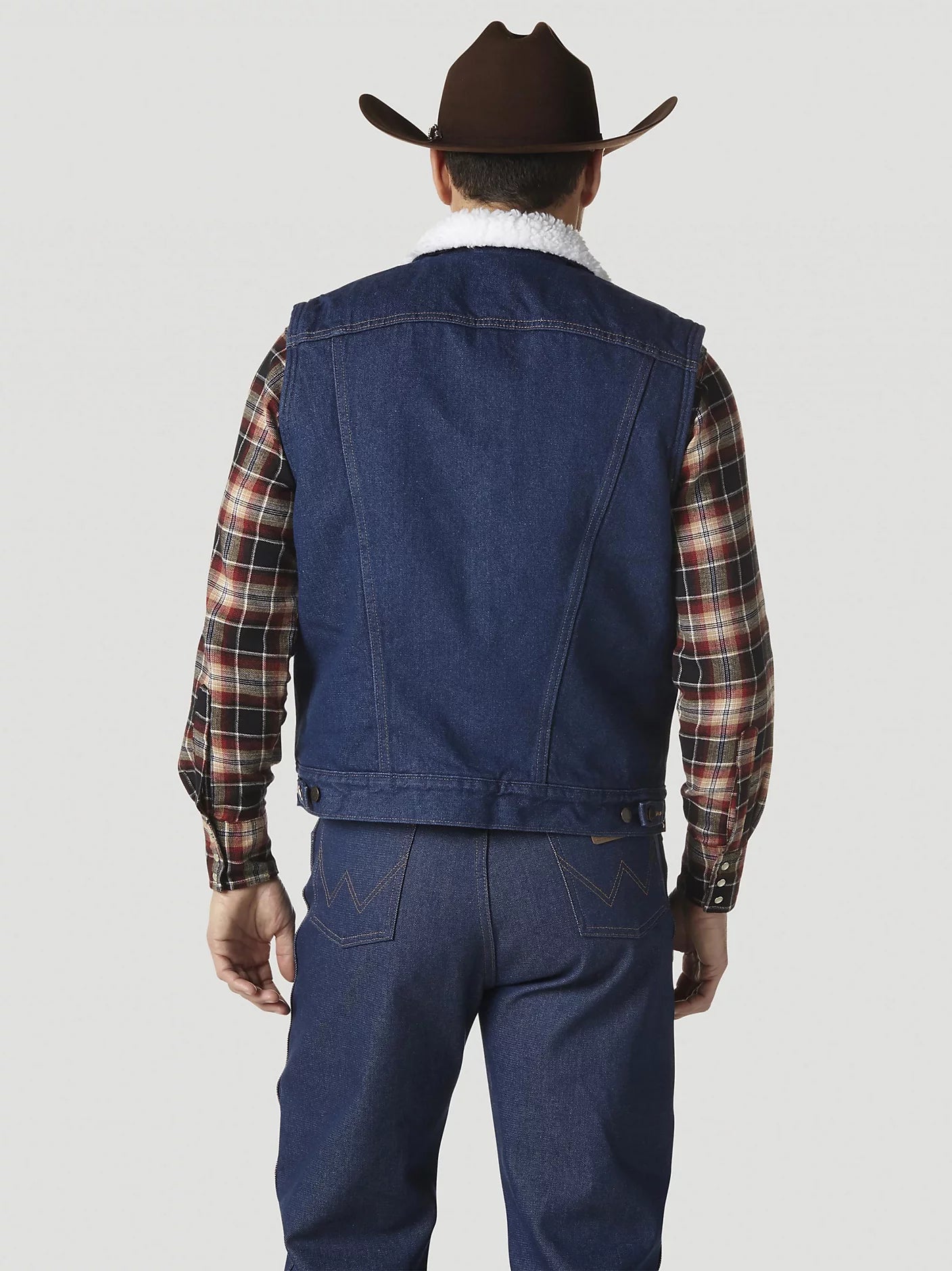 Wrangler Sherpa Lined Prewashed Denim Vest