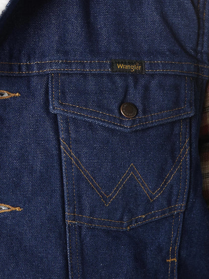 Wrangler Sherpa Lined Prewashed Denim Vest