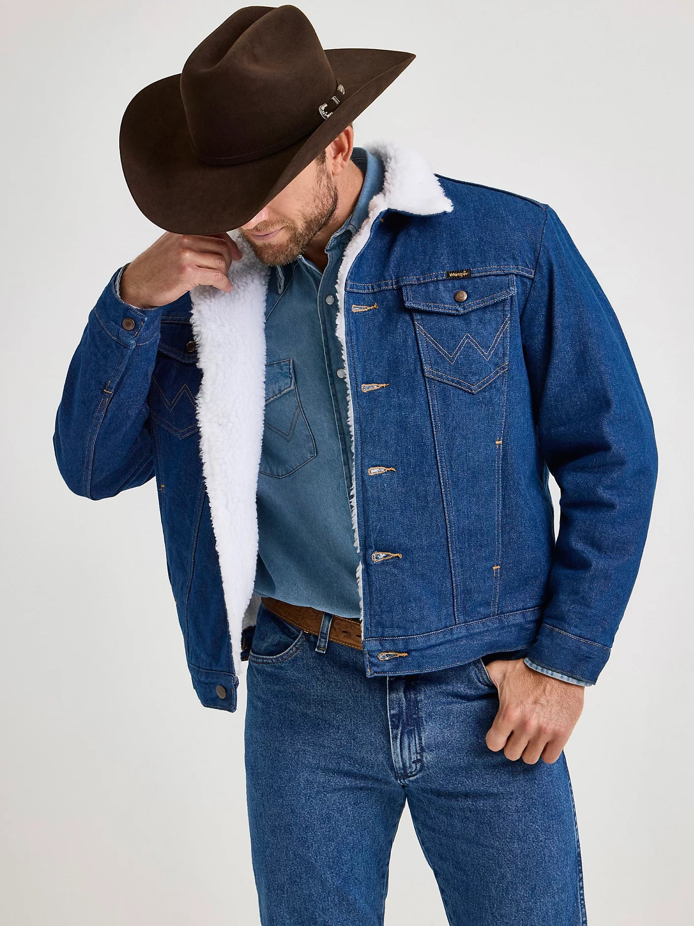 Wrangler Western Sherpa Lined Denim Jacket