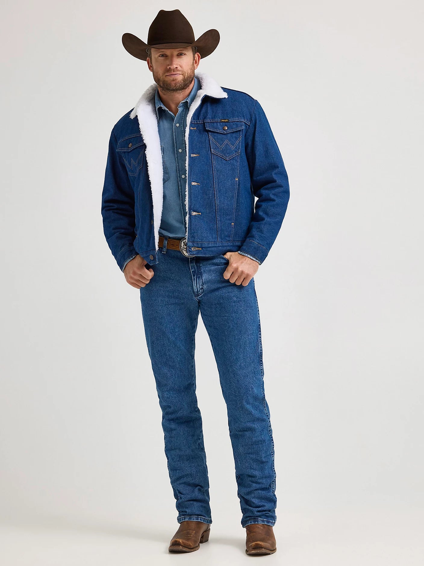 Wrangler Western Sherpa Lined Denim Jacket