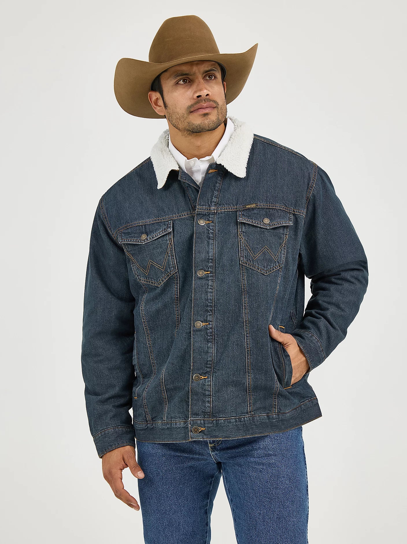 Wrangler 1074256RT Western Sherpa Lined Denim Trucker Jacket